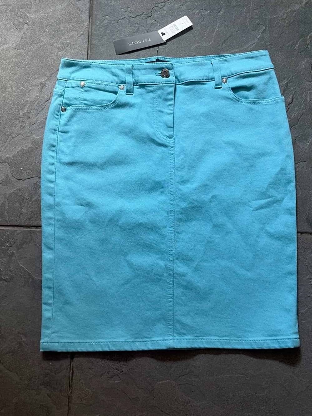 Talbots Aqua Teal Pencil Skirt
